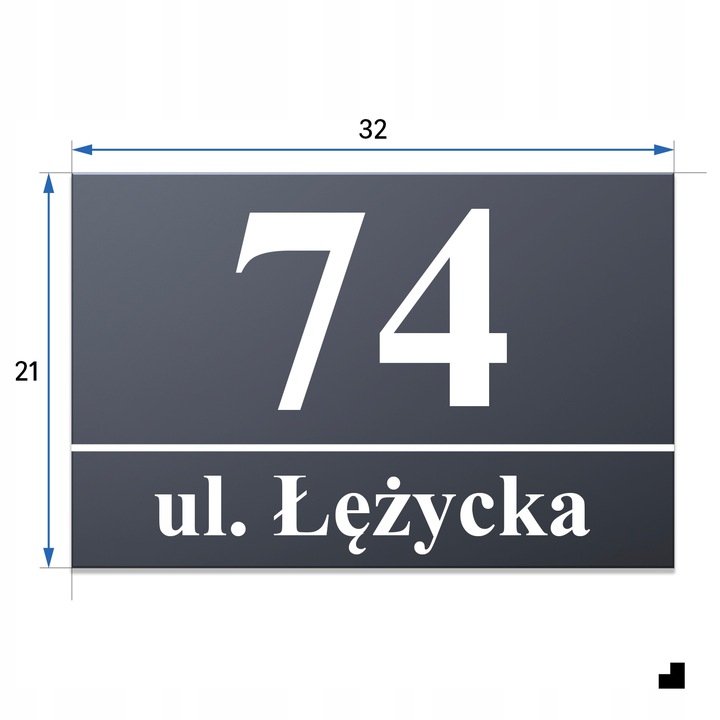 NUMER DOMU numer na dom TABLICZKA ADRESOWA Z NUMEREM DOMU antracyt + KOŁKI