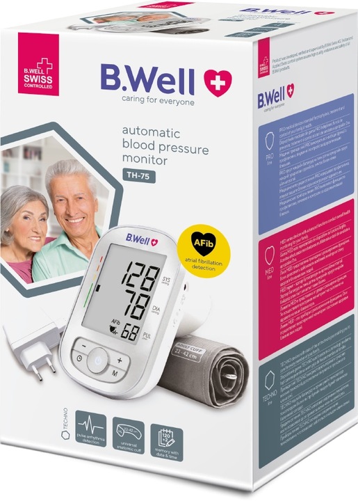 CIŚNIENIOMIERZ NARAMIENNY AUTOMATYCZNY B.WELL AFIB Migotanie Przedsionków