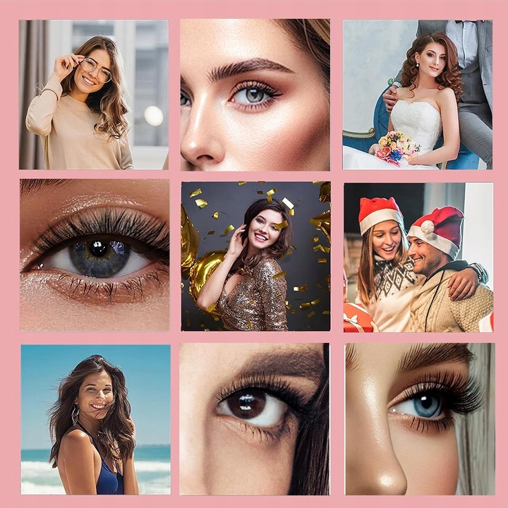 RZĘSY MAGNETYCZNE 8 PARY WIELOKROTNEGO UŻYTKU Z APLIKATOREM 3D