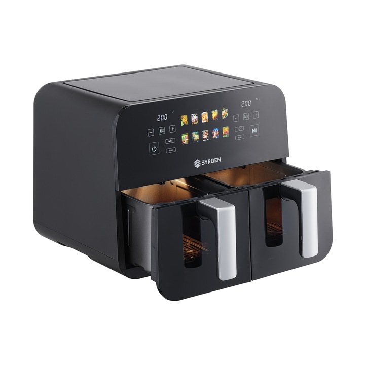 Frytkownica Beztłuszczowa Air Fryer BYRGEN 9L dwukomorowa 2400W