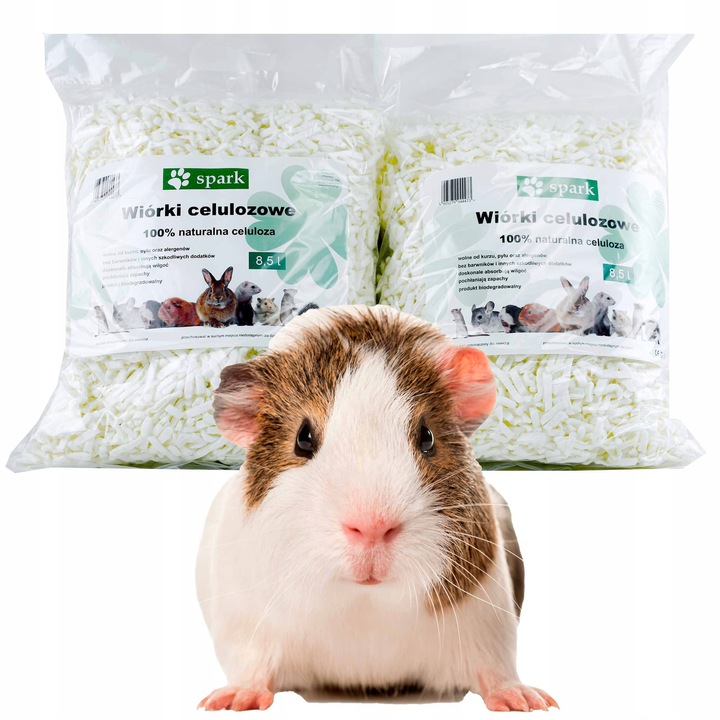 Wiórki Podłoże Celulozowe SPARK Ściółka Dla Królika Gryzoni 17l Żwirek