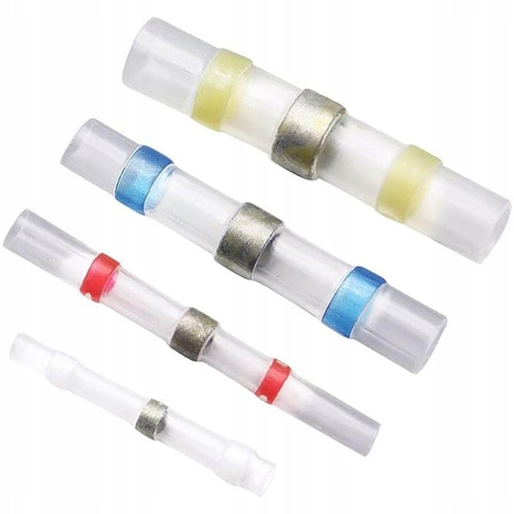 SZYBKOZŁĄCZKA KONEKTOR KABLI Z CYNĄ ZESTAW 100SZT + KOSZULKI