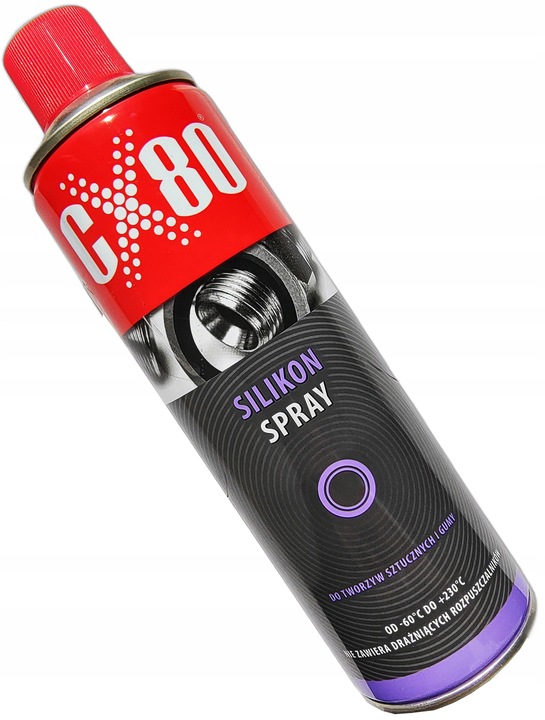 CX80 Silikon Spray Smar Sylikonowy Do Kontaktu z Żywnością w Sprayu 500 ml