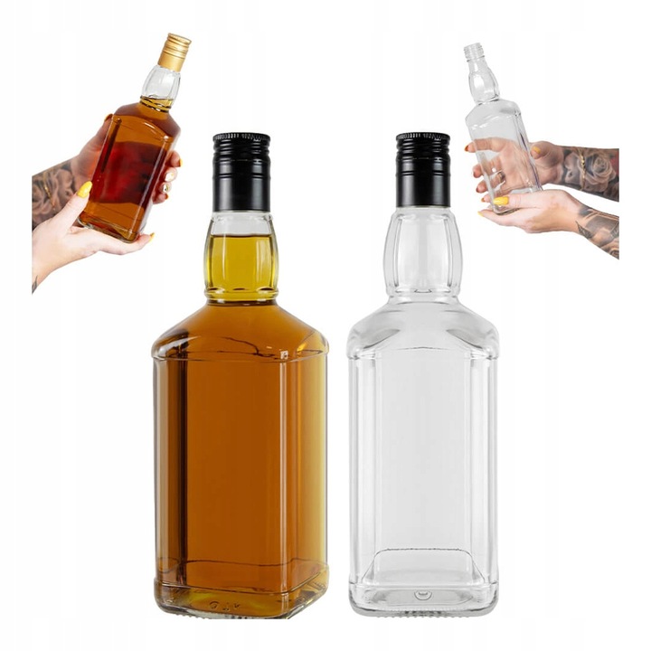10x Butelki szklane DANIELS 700 ml na Nalewki Whisky Brandy 0,7L 700ml
