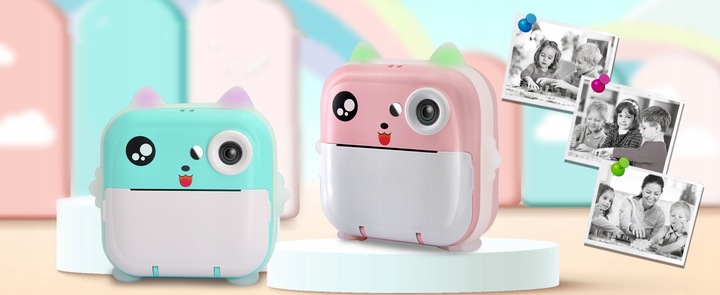 DRUKUŚ DRUKARKA APARAT NATYCHMIASTOWY FOTOGRAFICZNY MINI TERMICZNA RÓŻOWY