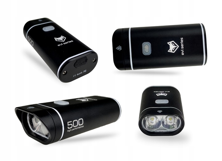 Lampka rowerowa mocna światło PRZÓD TYŁ na kierownice iLIGHT USB ZESTAW