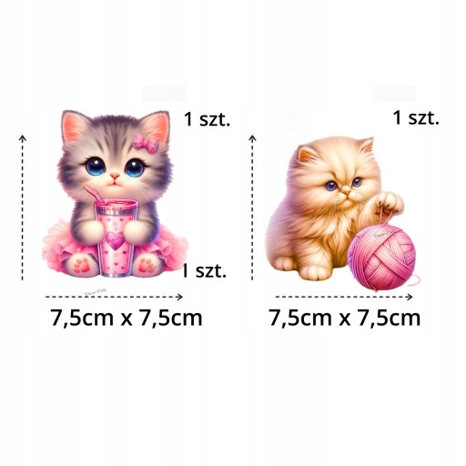 WYDRUK CUKROWY masa OPŁATEK NA TORT KOT KOTY KOTKI MOTYLE DLA DZIECI