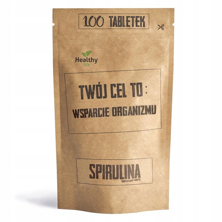 SPIRULINA Twój Cel To Odkwaszenie Organizmu Detox, Wątroba 100 tabletek