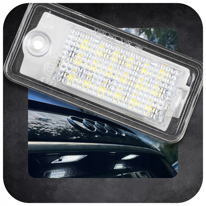 Podświetlenie Lampki LED Tablicy Rejestracyjnej Audi A3 8P A4 B6 B7 A6