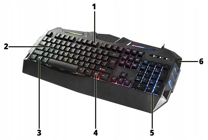 KLAWIATURA GAMINGOWA LED SŁUCHAWKI MIKROFON MATA MYSZ ZESTAW DLA GRACZA