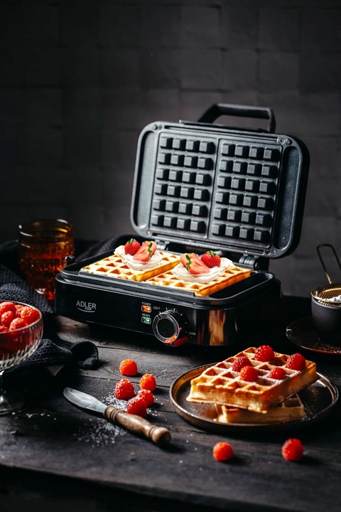 Gofrownica 2000W XXL na 2 duże gofry Płynna regulacja temperatury