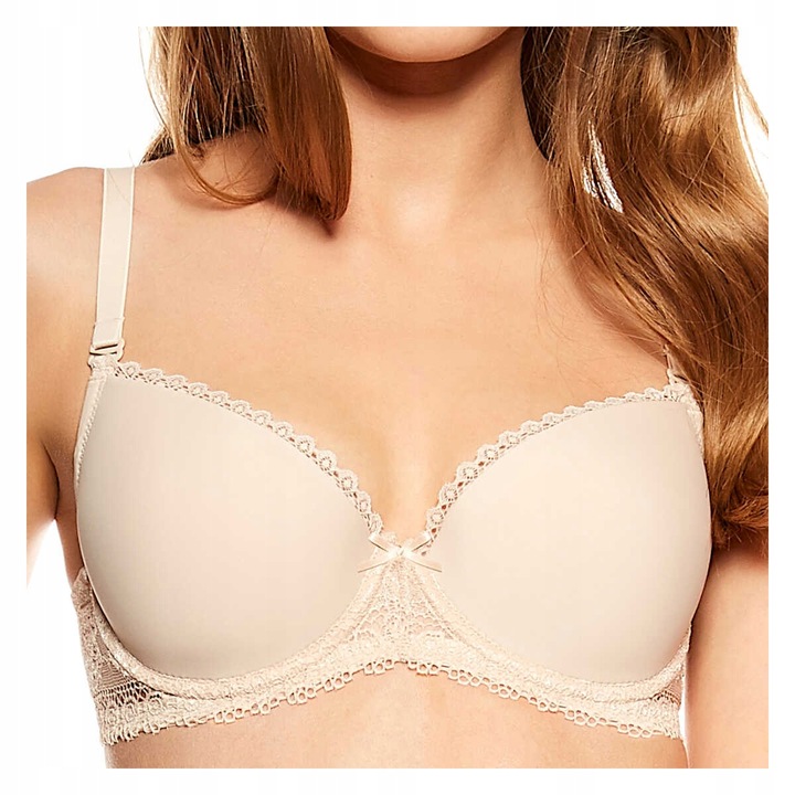 Henderson Biustonosz push up stanik wygodny Julietta 23444 beż 70F