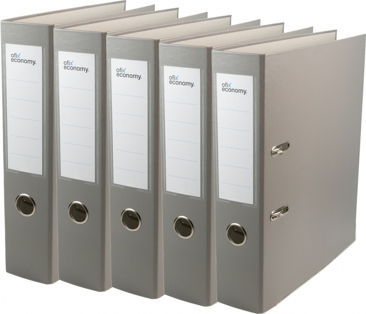 SEGREGATOR A4 SZEROKI 75mm OKUTY SZARY x 5 szt