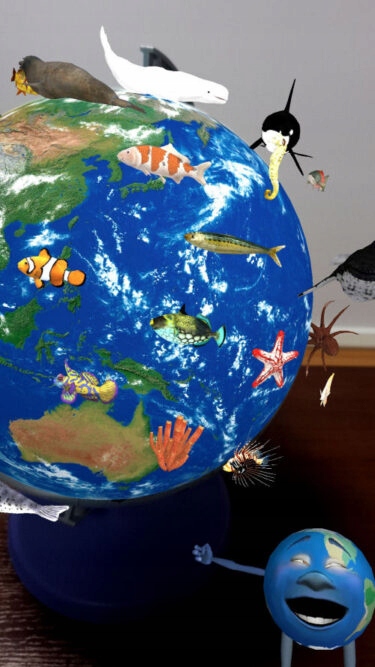 Globus ZOOLOGICZNY 220mm +książka karton APLIKACJA Produkt Polski zwierzęta