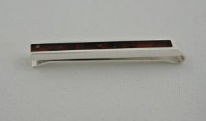 Spinka do krawata srebro bursztyn grawer