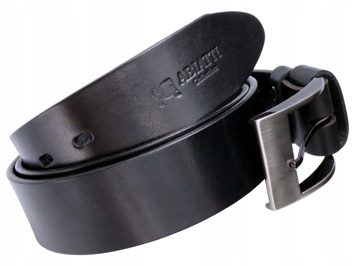 SKÓRZANY PASEK MĘSKI DO SPODNI BRĄZOWY SZEROKI PAS DO JEANSÓW GRUBA SKÓRA