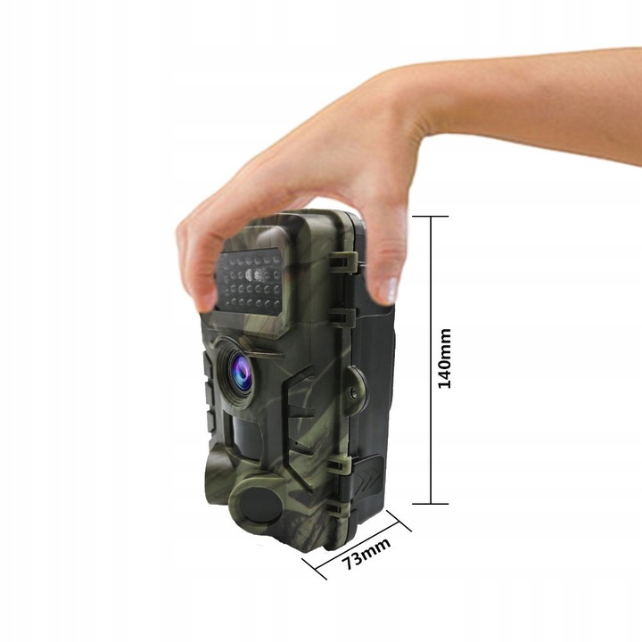 Kamera Leśna Fotopułapka Myśliwska Ip66 Czujnik Ruchu IR Tryb Nocny