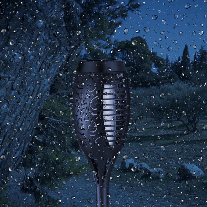 4x Lampa solarna LED POCHODNIA efekt OGIEŃ PŁOMIEŃ