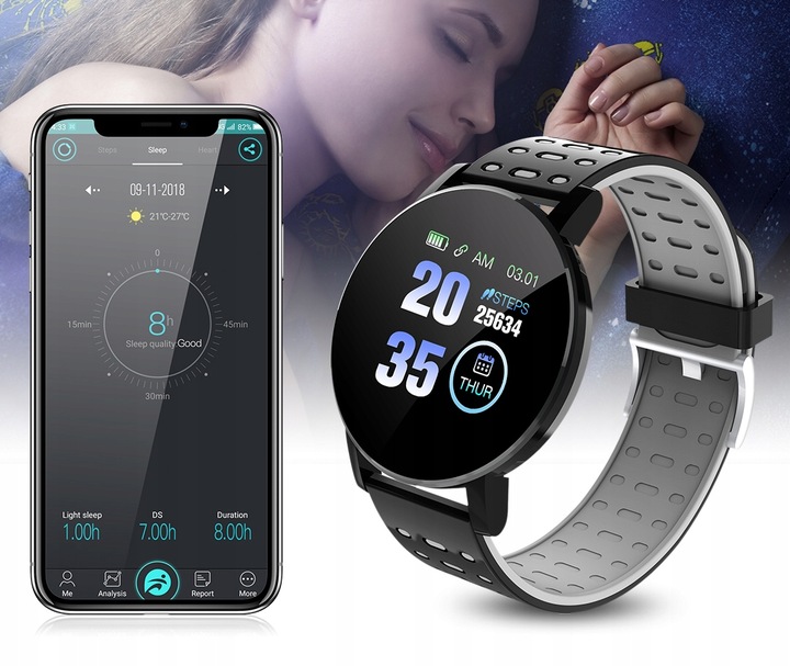 ZEGAREK SMARTWATCH Profi MĘSKI DAMSKI WODOODPORNY Z POWIADOMIENIAMI PL