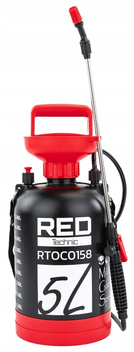 OPRYSKIWACZ CIŚNIENIOWY RĘCZNY 5L NA RAMIĘ OGRODOWY REGULOWANA DYSZA