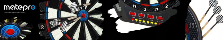 Matepro DUŻY ZESTAW DO GRY W DARTA 6x RZUTKI LOTKI DART SOFT TIPS + PORTFEL