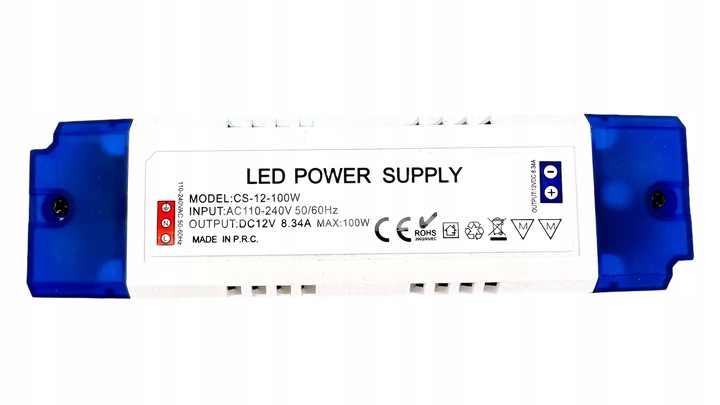 ZASILACZ 12V LED MEBLOWY 100W 8,34A Do Taśmy LED Transformator