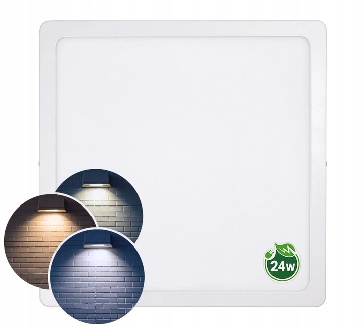 Panel LED plafon natynkowy 24W PREMIUM EMC