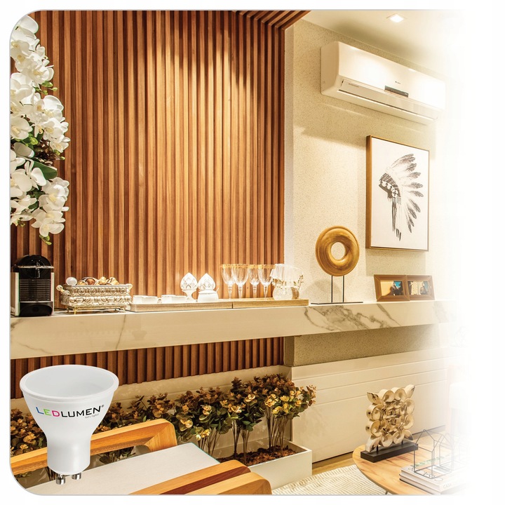 Zestaw 10x Żarówka LED GU10 7W=50W SMD 638lm Premium Nie Mruga Ciepła