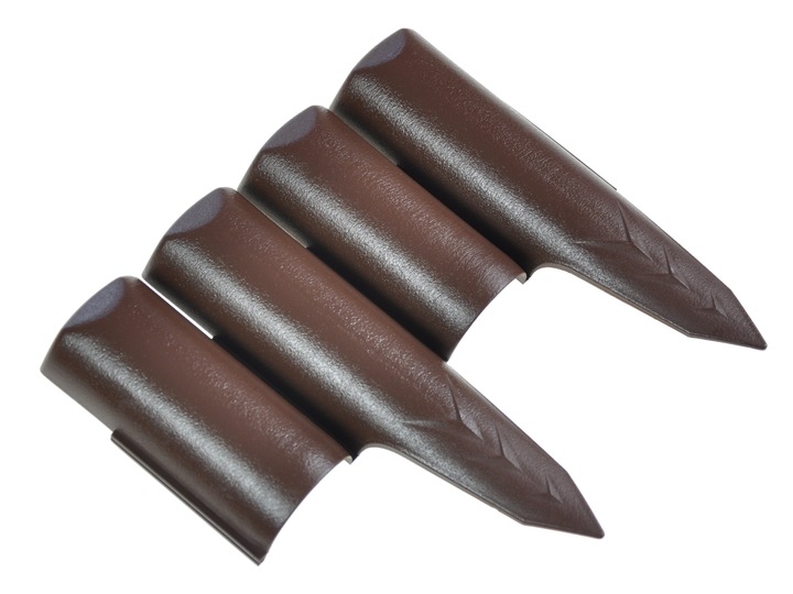 PALISADA OGRODOWA - UV- WYSOKA Wytrzymała Płotek Ogrodowy Obrzeże - Brązowa