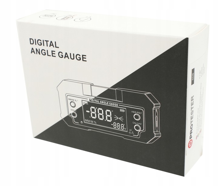 POZIOMNICA ELEKTRONICZNA CYFROWA 4x90° MAGNETYCZNA Z KĄTOMIERZEM