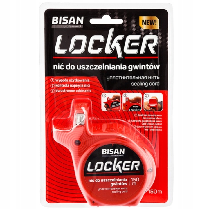 NIĆ NITKA DO GWINTÓW USZCZELNIAJĄCA ZAMIAST PAKUŁ TEFLONU LOCKER 150 mb