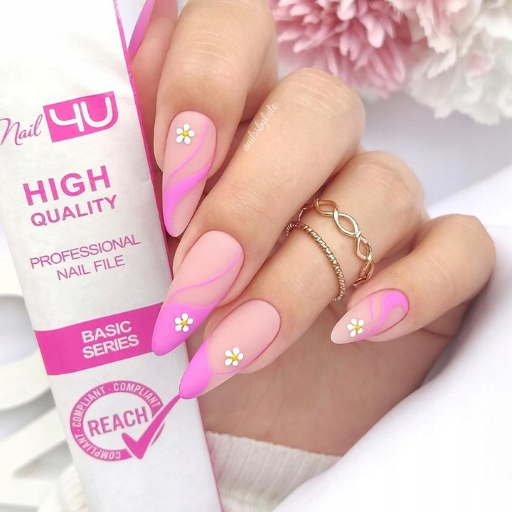 Pilnik do paznokci NAIL4U Łódka Gradacja 180/240 Zestaw 25 sztuk