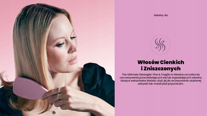 TANGLE TEEZER Szczotka do włosów cienkich Ultimate Fine Fragile - Szałwia