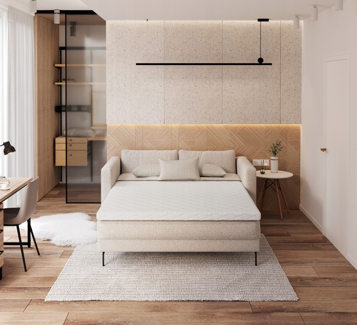 Materac nawierzchniowy 140x200 masujący wygodny 8cm topper