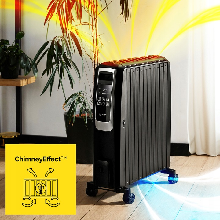 Grzejnik olejowy Yoer 2500W 10 żeberek +Timer +3 moce +Tryb