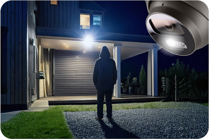 Kamera IP do Monitoringu PoE 8MPx 4K ULTRA HD SZARA 2.8mm + AUDIO, IP67