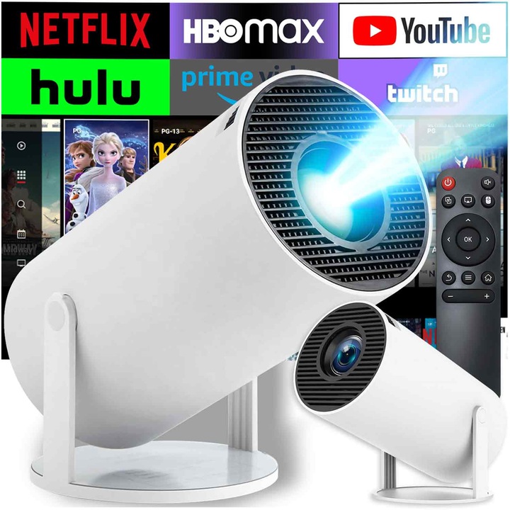 Projektor Rzutnik Android TV WiFi FULL HD Przenośny SMART Głośnik