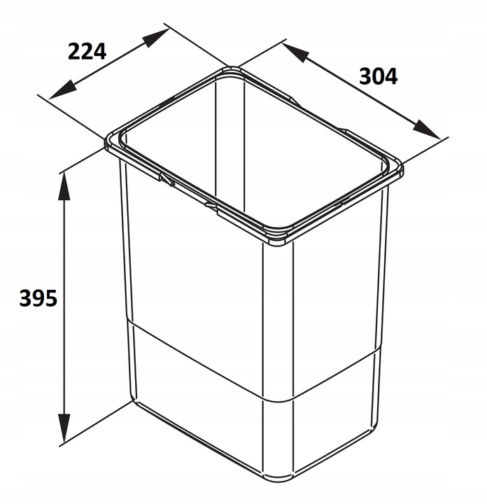 SEGREGATOR KOSZ NA ŚMIECI DO SZUFLADY SZAFKI 20L