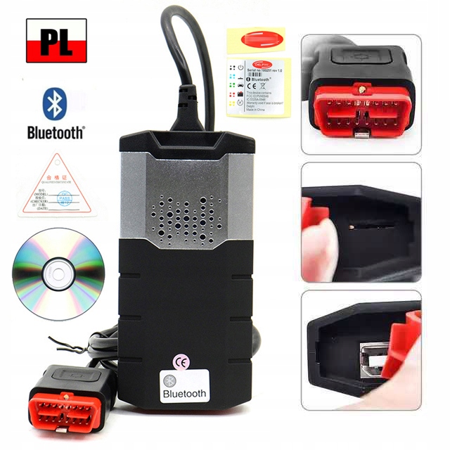 DELPHI DS150E INTERFEJS DIAGNOSTYCZNY SAMOCHODOWY BT PL 2024 PRO+ z Polski.