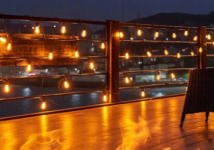 GIRLANDA SOLARNA lampki ogrodowe ŻARÓWKI duże LED