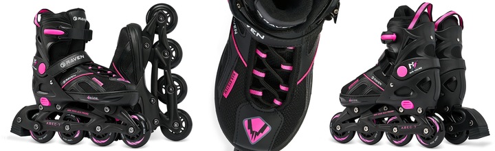 Rolki Regulowane RAVEN Pulse Black/Fuchsia 37-40