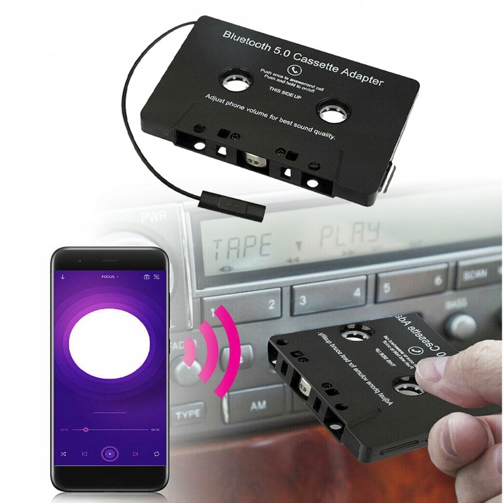 ADAPTER KONWERTER TRANSMITER BLUETOOTH 5.0 BT KASETA