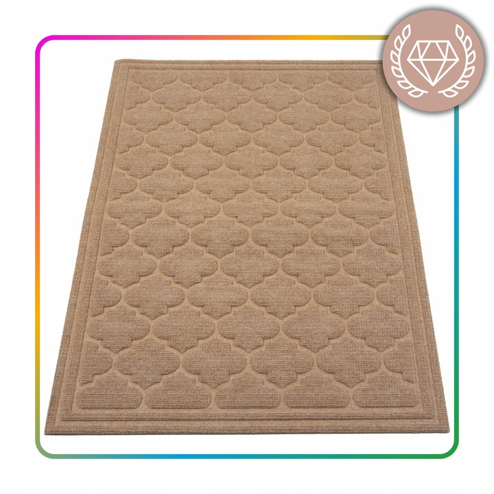 Wycieraczka Pod Drzwi Tekstylna 60x90 Beżowa 3D Duża Wejściowa