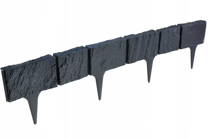 390 cm Piękna PALISADA OGRODOWA Szeroki Rant STEIN Kamień Łupany