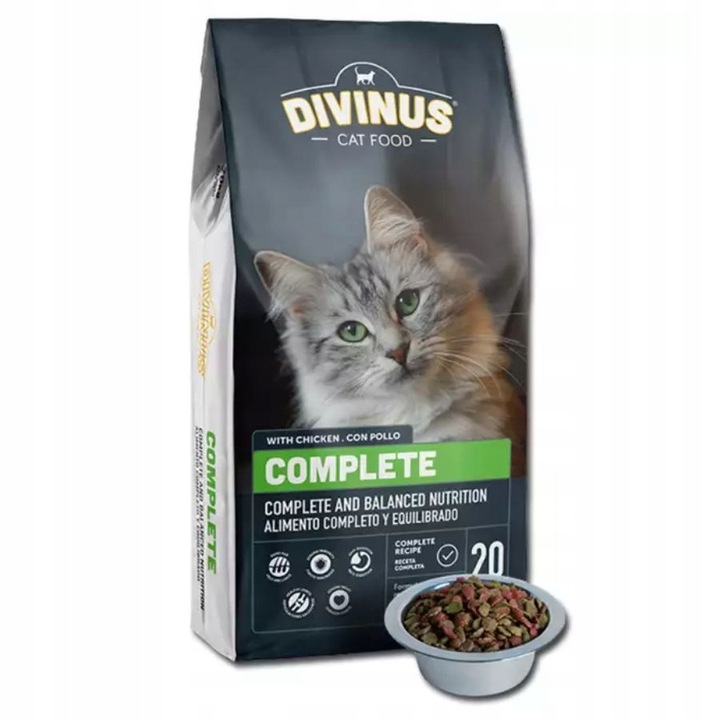 DIVINUS Cat Complete karma sucha dla kotów dorosłych witaminy 20 kg