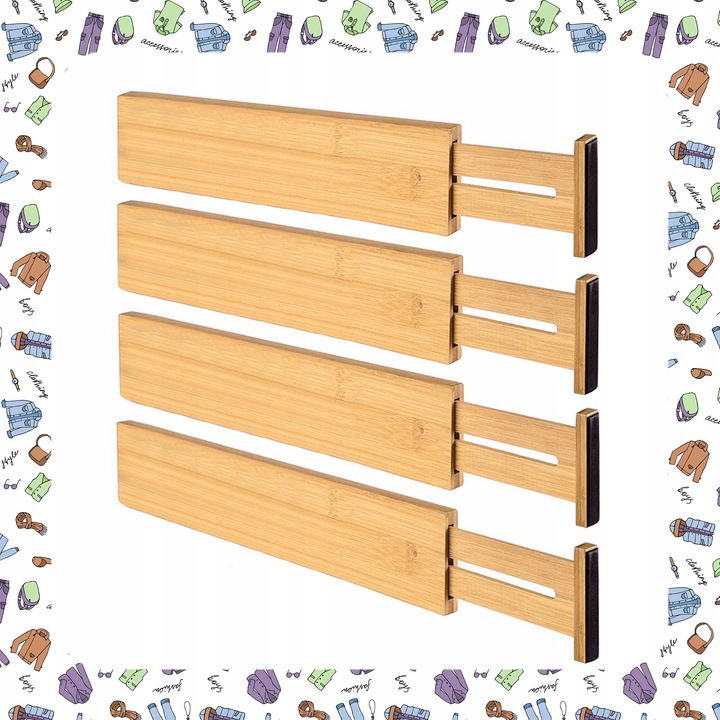 4x ORGANIZER DO SZUFLADY SZUFLAD PRZEGRÓDKA SEPARATOR PRZEGRODY