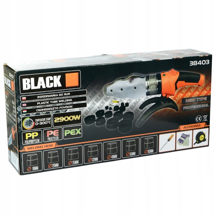 ZGRZEWARKA DO RUR PCV PP MATRYCE 16-63MM MOCNA