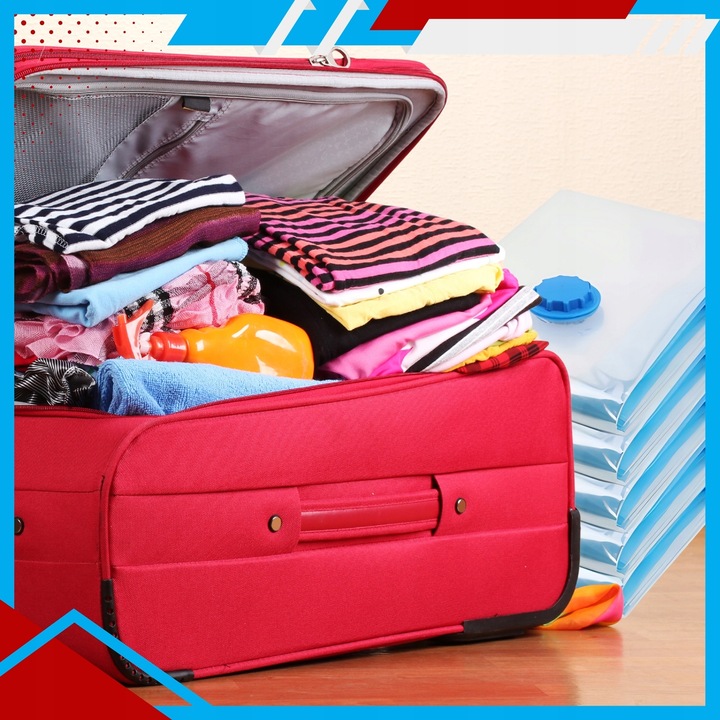 WORKI PRÓŻNIOWE Na Ubrania Pościel Torby, ZESTAW 12 SZTUK , 4 ROZMIARY