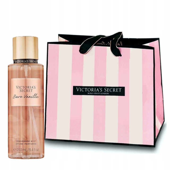 Victoria Secret Bare Vanilla - Mgiełka do Ciała 250 ml + Torebka - Prezent