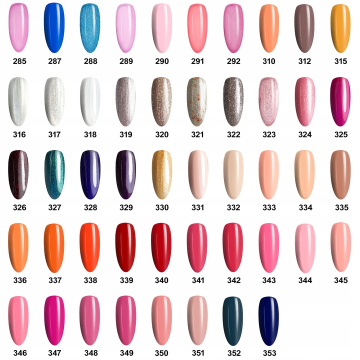 10x Lakier Hybrydowy NTN 5g Pastele Brokaty Drobinki Wybór Kolorów